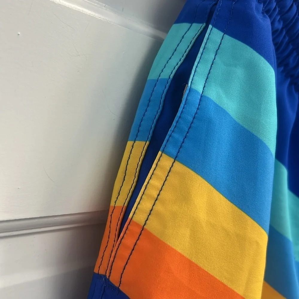 Chubbies Boy’s Striped Swim Trunks Size M with Pockets